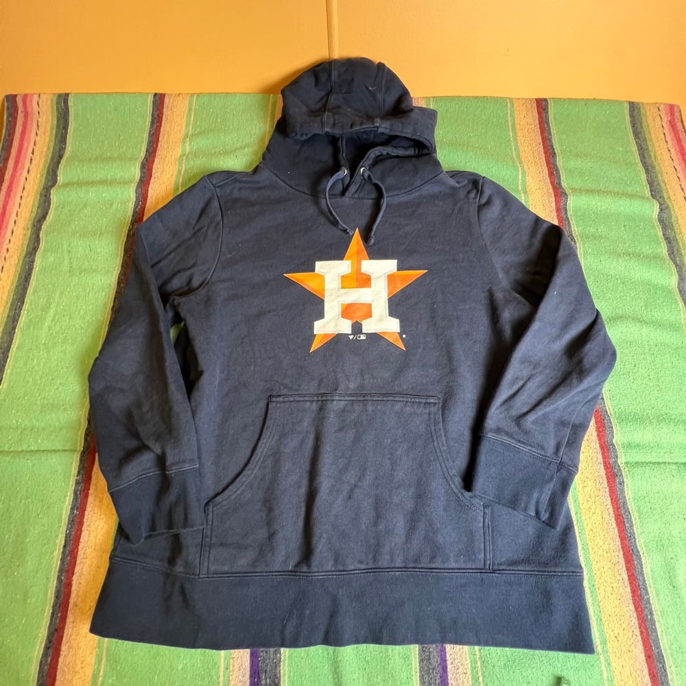 Fanatics Houston Astros Hoodie Women XL Navy Blue Backes 12 Graphic Pullover